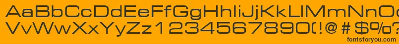 EurostileLtExtended2 Font – Black Fonts on Orange Background