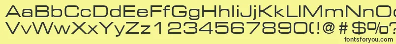 EurostileLtExtended2 Font – Black Fonts on Yellow Background