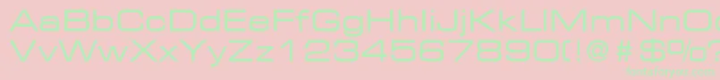 EurostileLtExtended2 Font – Green Fonts on Pink Background