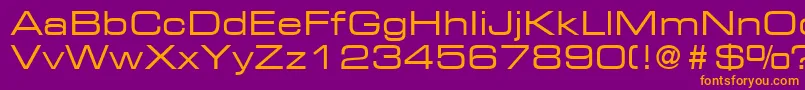 EurostileLtExtended2 Font – Orange Fonts on Purple Background