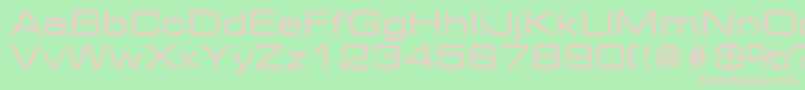 EurostileLtExtended2 Font – Pink Fonts on Green Background