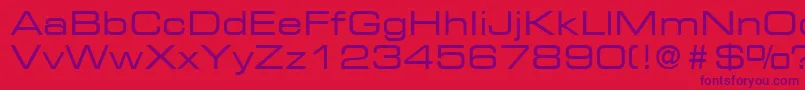 EurostileLtExtended2 Font – Purple Fonts on Red Background