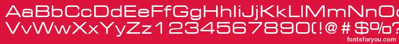 EurostileLtExtended2 Font – White Fonts on Red Background