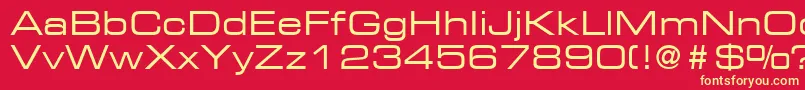 EurostileLtExtended2 Font – Yellow Fonts on Red Background