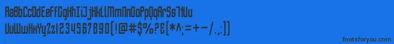 フォントSfPiezolectricCondensed – 黒い文字の青い背景