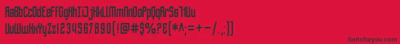 Шрифт SfPiezolectricCondensed – чёрные шрифты на красном фоне