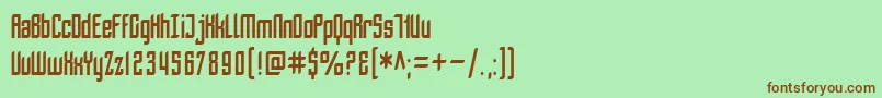 Шрифт SfPiezolectricCondensed – коричневые шрифты на зелёном фоне