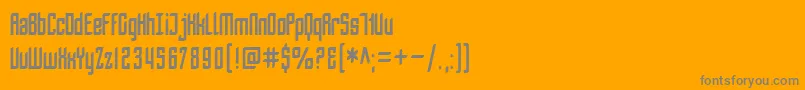 Шрифт SfPiezolectricCondensed – серые шрифты на оранжевом фоне