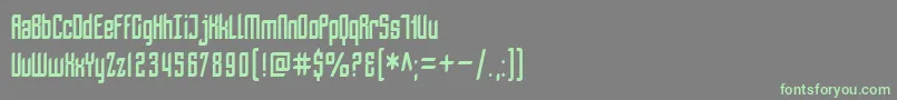 Шрифт SfPiezolectricCondensed – зелёные шрифты на сером фоне
