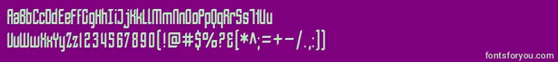 フォントSfPiezolectricCondensed – 紫の背景に緑のフォント