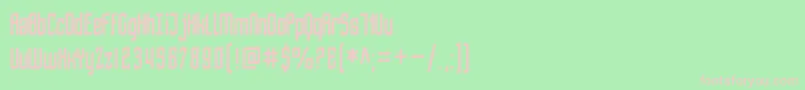 フォントSfPiezolectricCondensed – 緑の背景にピンクのフォント