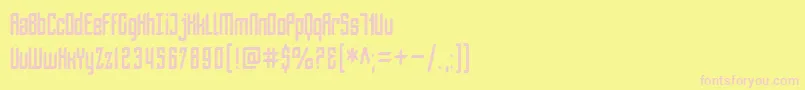 Saiba mais sobre a fonte SfPiezolectricCondensed Fonte SfPiezolectricCondensed – fontes rosa em um fundo amarelo
