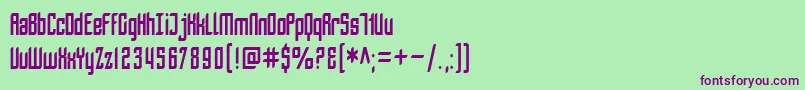 Fonte SfPiezolectricCondensed – fontes roxas em um fundo verde