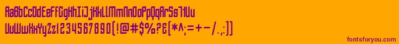 Fonte SfPiezolectricCondensed – fontes roxas em um fundo laranja