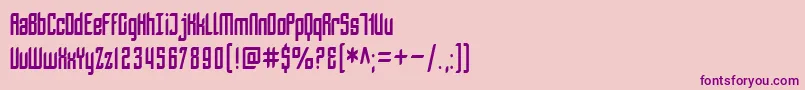 フォントSfPiezolectricCondensed – ピンクの背景に紫のフォント