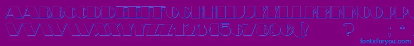 TheatricalShadowBold Font – Blue Fonts on Purple Background