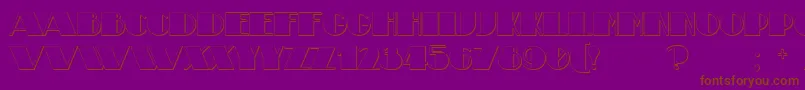 TheatricalShadowBold Font – Brown Fonts on Purple Background