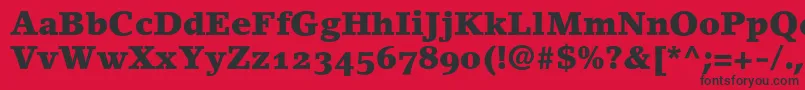 LinoletterBlackOldstyleFigures Font – Black Fonts on Red Background