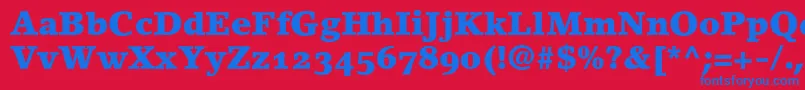 LinoletterBlackOldstyleFigures Font – Blue Fonts on Red Background