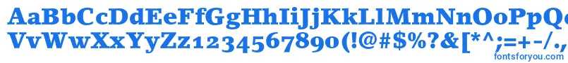 Шрифт LinoletterBlackOldstyleFigures – синие шрифты