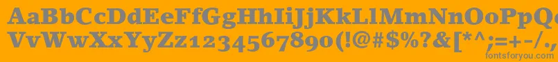 LinoletterBlackOldstyleFigures Font – Gray Fonts on Orange Background