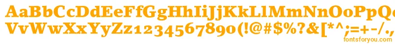 LinoletterBlackOldstyleFigures Font – Orange Fonts on White Background