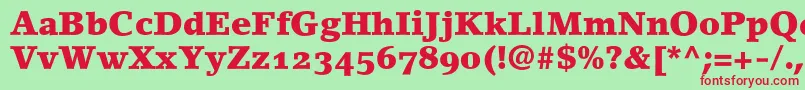 LinoletterBlackOldstyleFigures Font – Red Fonts on Green Background