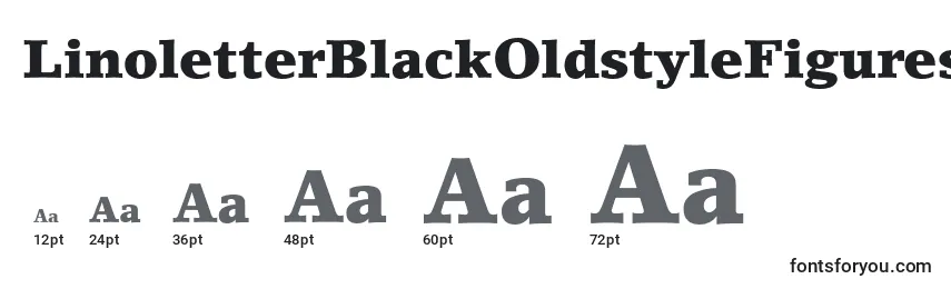 LinoletterBlackOldstyleFigures Font Sizes