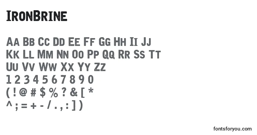 Шрифт IronBrine – алфавит, цифры, специальные символы