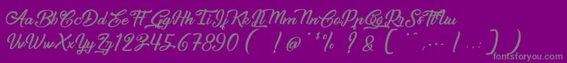 CapinellaOuBeaujoais Font – Gray Fonts on Purple Background