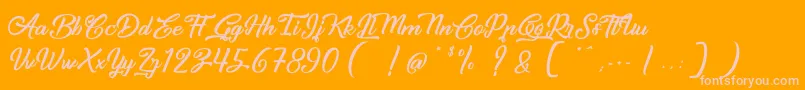 CapinellaOuBeaujoais Font – Pink Fonts on Orange Background