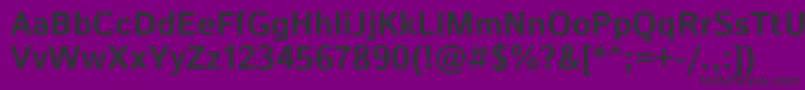 フォントIstokwebBold – 紫の背景に黒い文字