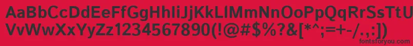 フォントIstokwebBold – 赤い背景に黒い文字