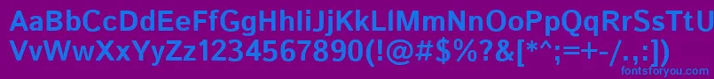 IstokwebBold Font – Blue Fonts on Purple Background