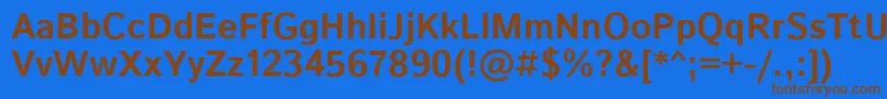 Czcionka IstokwebBold – brązowe czcionki na niebieskim tle