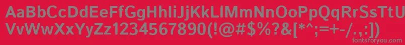 フォントIstokwebBold – 赤い背景に灰色の文字