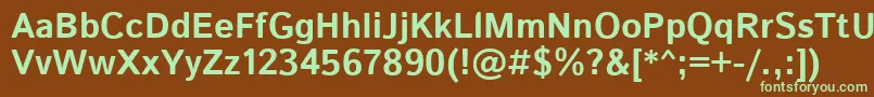 Шрифт IstokwebBold – зелёные шрифты на коричневом фоне