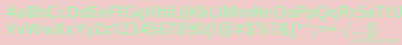 IstokwebBold-Schriftart – Grüne Schriften auf rosa Hintergrund