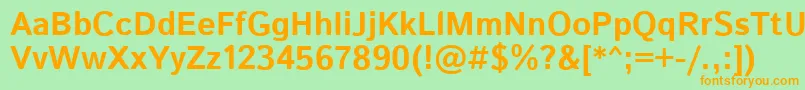IstokwebBold Font – Orange Fonts on Green Background