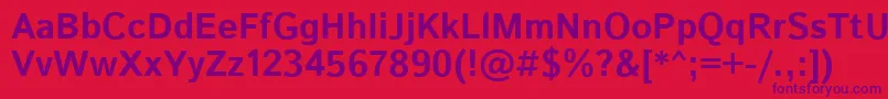 IstokwebBold Font – Purple Fonts on Red Background