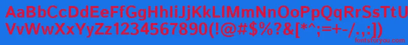 Шрифт IstokwebBold – красные шрифты на синем фоне