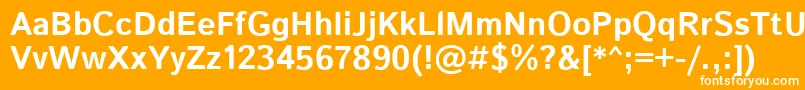 Шрифт IstokwebBold – белые шрифты на оранжевом фоне