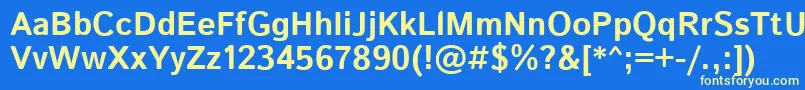 IstokwebBold Font – Yellow Fonts on Blue Background