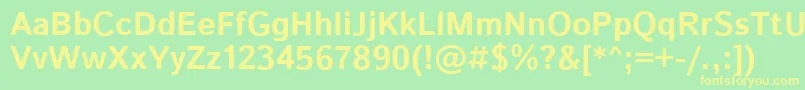 IstokwebBold Font – Yellow Fonts on Green Background