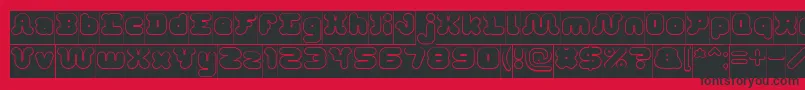 DayDreamerHollowInverse Font – Black Fonts on Red Background