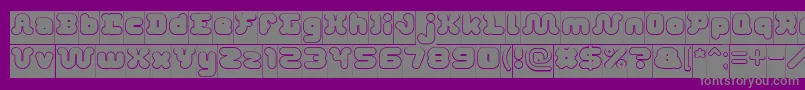 DayDreamerHollowInverse Font – Gray Fonts on Purple Background