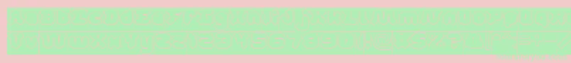 DayDreamerHollowInverse Font – Green Fonts on Pink Background