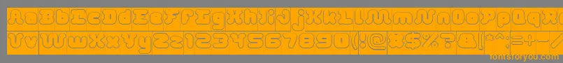 DayDreamerHollowInverse Font – Orange Fonts on Gray Background