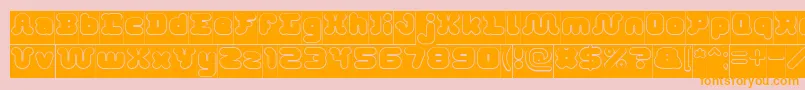 DayDreamerHollowInverse Font – Orange Fonts on Pink Background