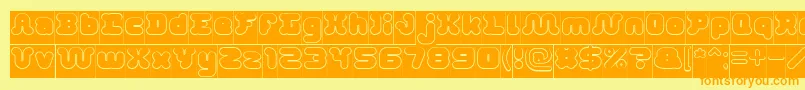 Police DayDreamerHollowInverse – polices orange sur fond jaune